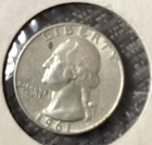1961D Washington Silver Quarter AU