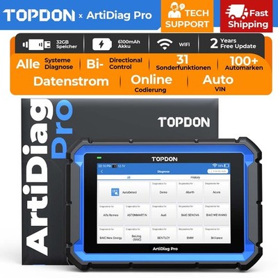 Topdon Artidiag PRO KFZ OBD2 Diagnosegerät Scanner Alle System 31Service Deutsch
