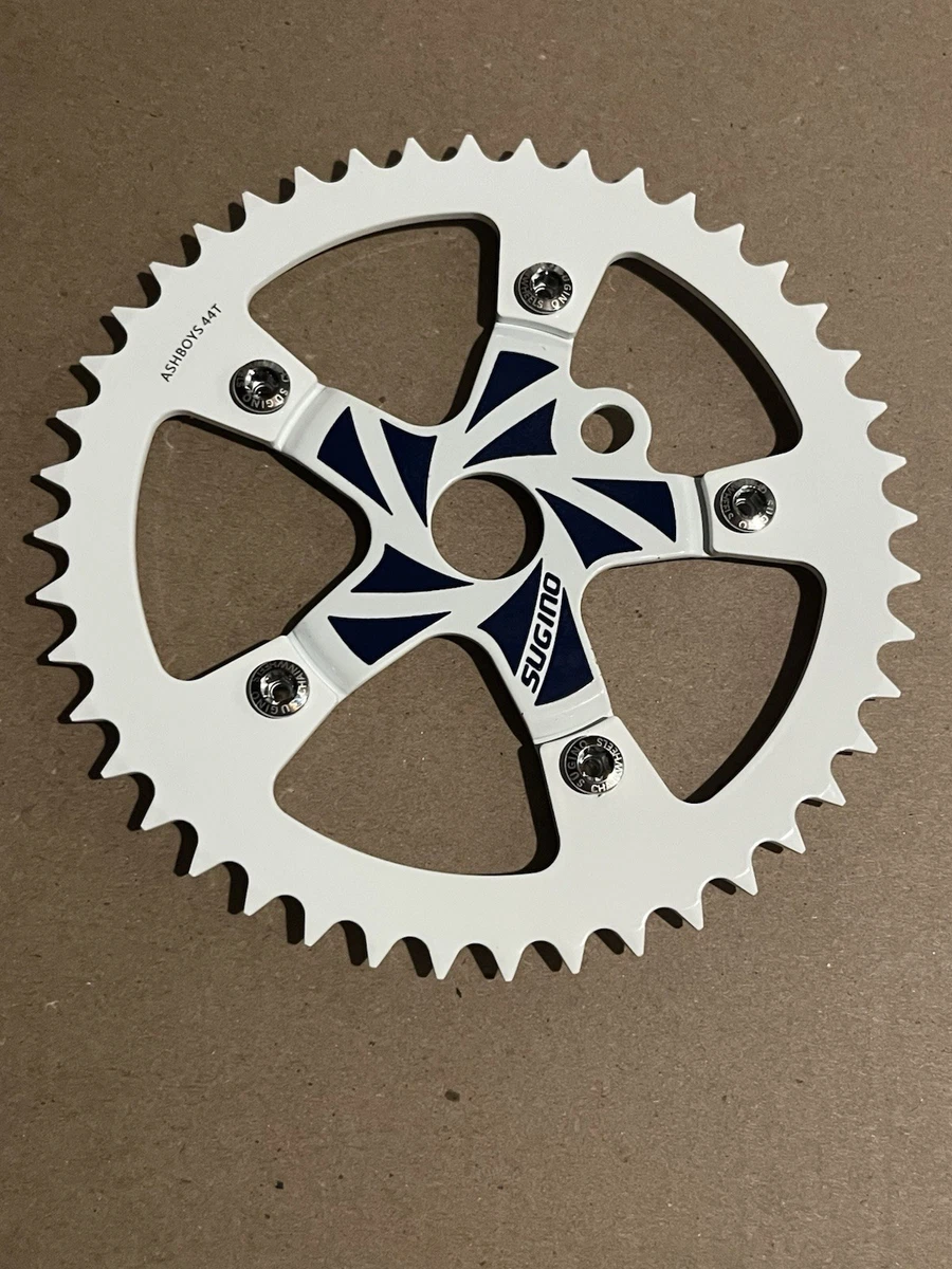 Ancien Plateau Sugino Couronne Logo BMX 48 Dents 110 BCD Bleu - Vintage NOS Avec Légers Défauts