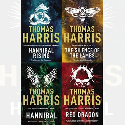 Hannibal Lecter Series Collection 4 Books Set by Thomas Harris Red