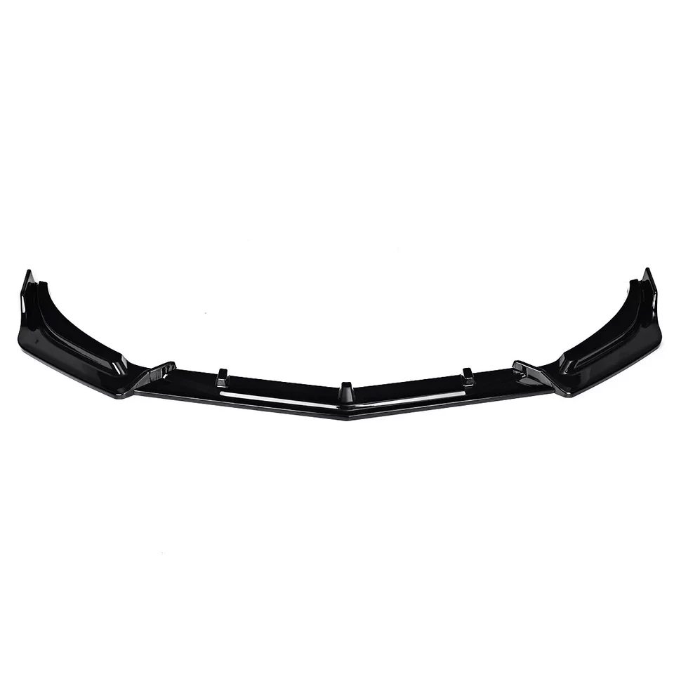 For Chevrolet Malibu LT 2019-2021 V Style Glossy Black Front Bumper Lip Splitter - Image 3 of 4