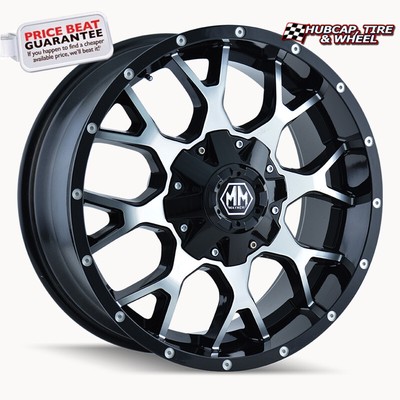 Mayhem Warrior 8015 Black/Machined Face - 20X9 - 5X127 BP, 0 MM Offset (1 Wheel)