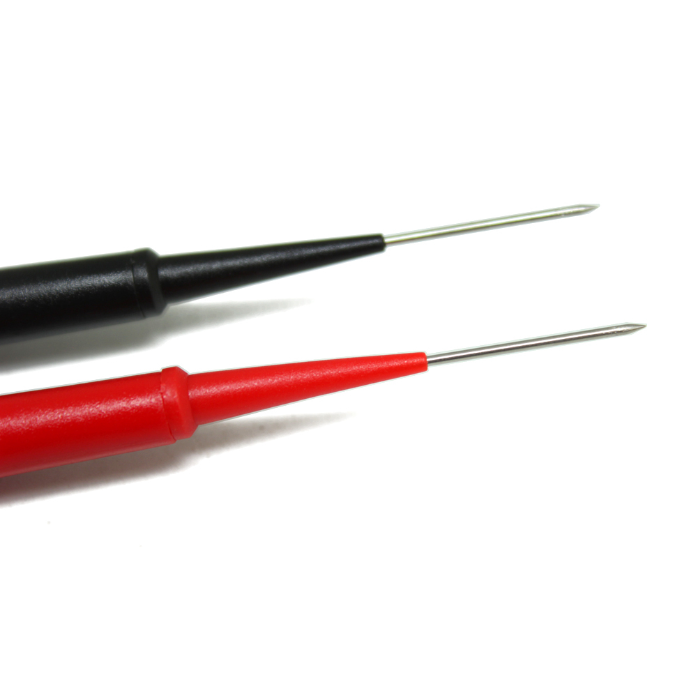 Suiwotin 4-Pack 2mm Needle Probe Tips - CAT II 600V 10A Multimeter Test Lead Extensions, Red & Black