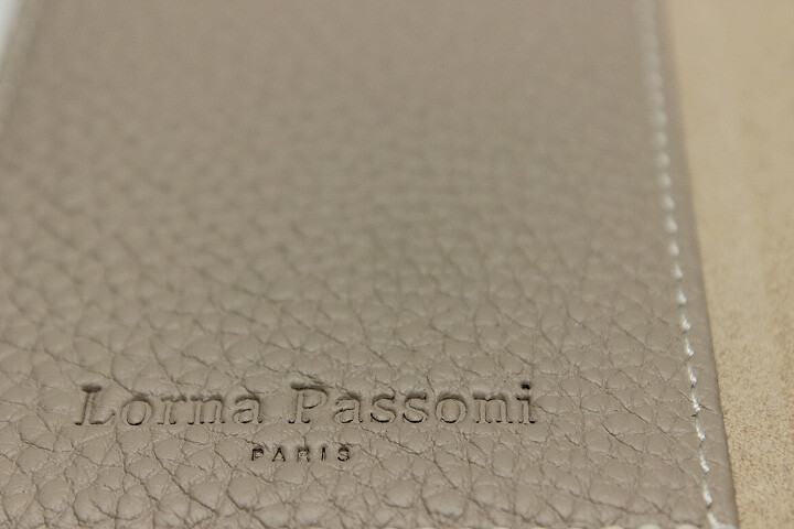 Lorna Passoni German Shrunken Calf Leather Folio Case iPhone X Cover Light Gray