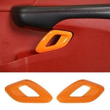 Orange Inner Door Handle Cover Trim for Dodge Challenger 2015+ Accessories 2pcs 