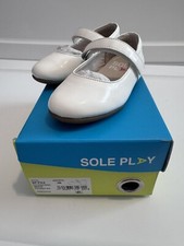 Sole Play Girls' SP Pax Patent Mary Janes Toddler Sz 6 White NWB