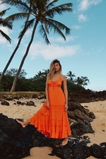 Free people Burst Of Bliss Maxi Dress S 6 Women Casual Sleeveless Long NEW 38683