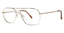 MODERN OPTICAL JAMES MEN'S METAL EYEGLASSES 56-17-140 GOLD WITH SOFT CASE