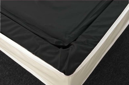 Wasserbett Bett Betten Komplett Lederbett Polsterbett mit Matratze Chesterfield - Bild 10 von 12