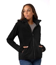 FREE COUNTRY Ladies SUPER SOFTSHELL JACKET Size Large Black NEW