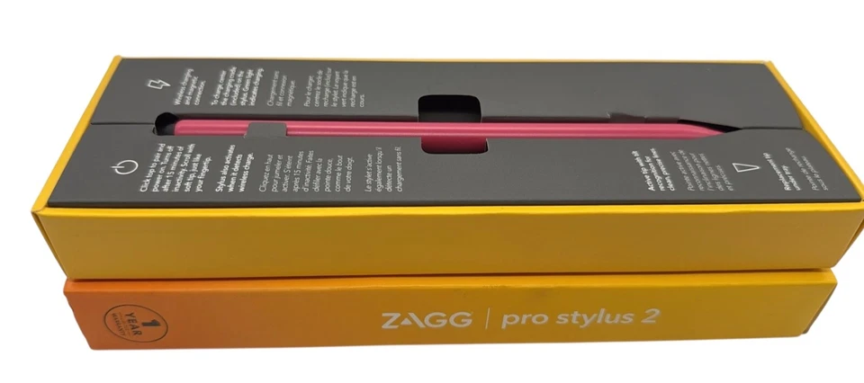 ZAGG Pro Stylus 2 Active Dual-Tip Pencil Stylus with Wireless Charging - Red - Image 3 of 4