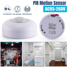 New 360° Infrared PIR Motion Induction Sensor LED Ceiling Light Switch AC85-265V