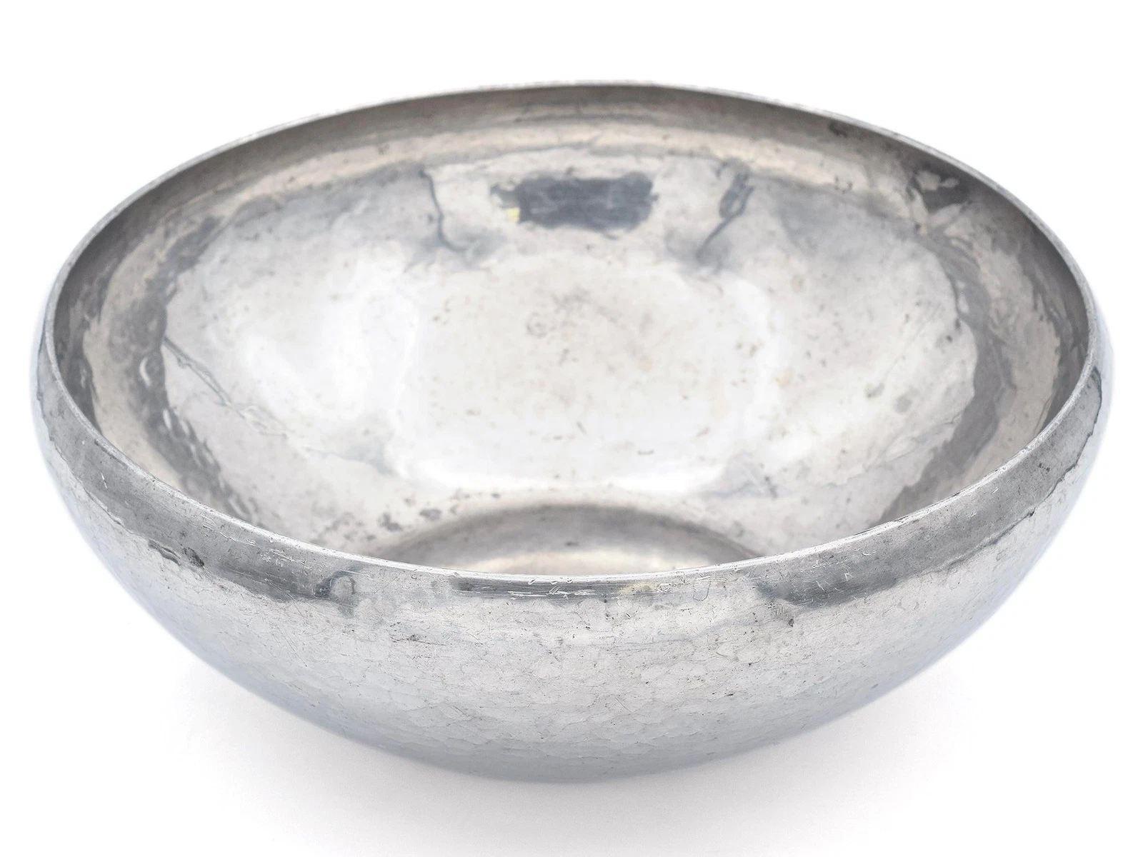 Cartier — Vintage Cartier Porter Blanchard Handmade Hammered Pewter Bowl 8 Inches