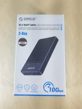 Orico M.2 NGFF SATA SSD Raid Enclosure 2-Bay New Sealed M2n210-RC3