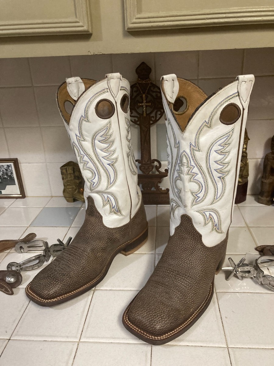 Justin Boots Rancho Square Toe Cowboy Mens Brown Casual Boots BR305