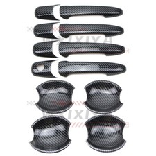 Side Door Handle Bowl Cover For Mazda6 2003-08 Mazda 3 Carbon Fiber Look Trim
