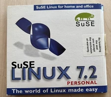 SuSE Linux 7.2 Personal Software 3 CDs Cardboard Folder
