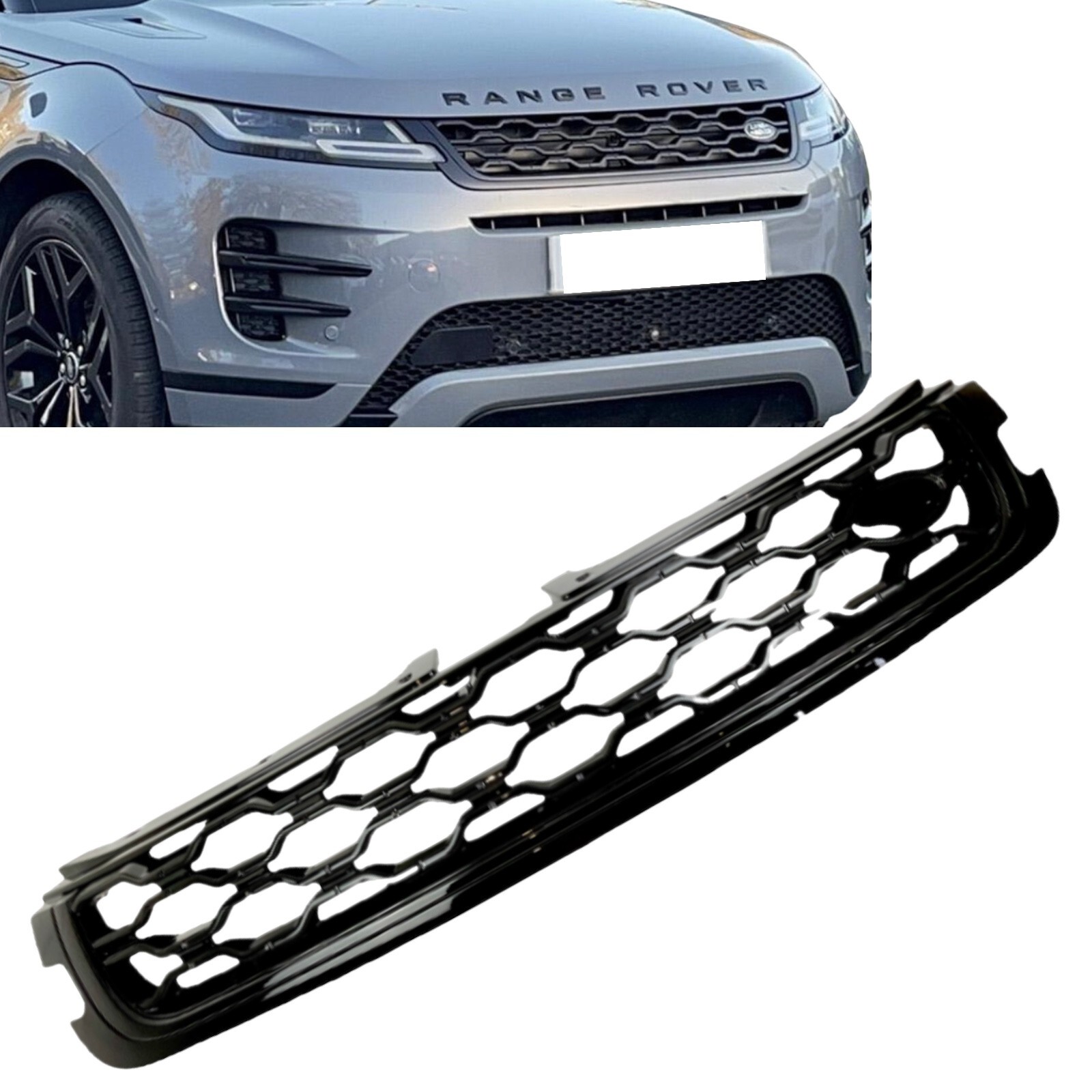 For Range Rover Evoque Front GrilleDynamic Style Gloss Black Fits 2019 + Models