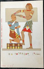 Egyptian Tomb Art Postcard; Artist De Giorgio Series C N 6; Un Coiffeur; Thebes