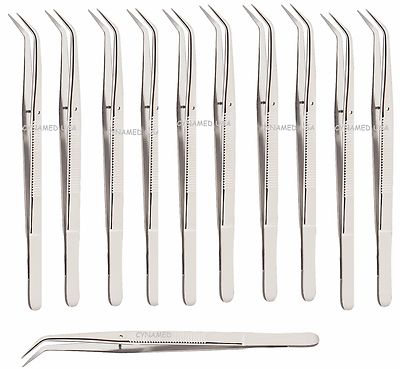 12 College Cotton Dressing Plier 6'' Dental Instruments Premium Stainless Steel