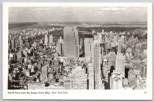 New York City Real Photo Postcard RPPC North View from Empire State Building