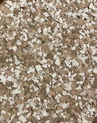 3 Lbs Of  SandStone Vinyl Color Chips/Flakes 1/4. Epoxy Floor Coatings.