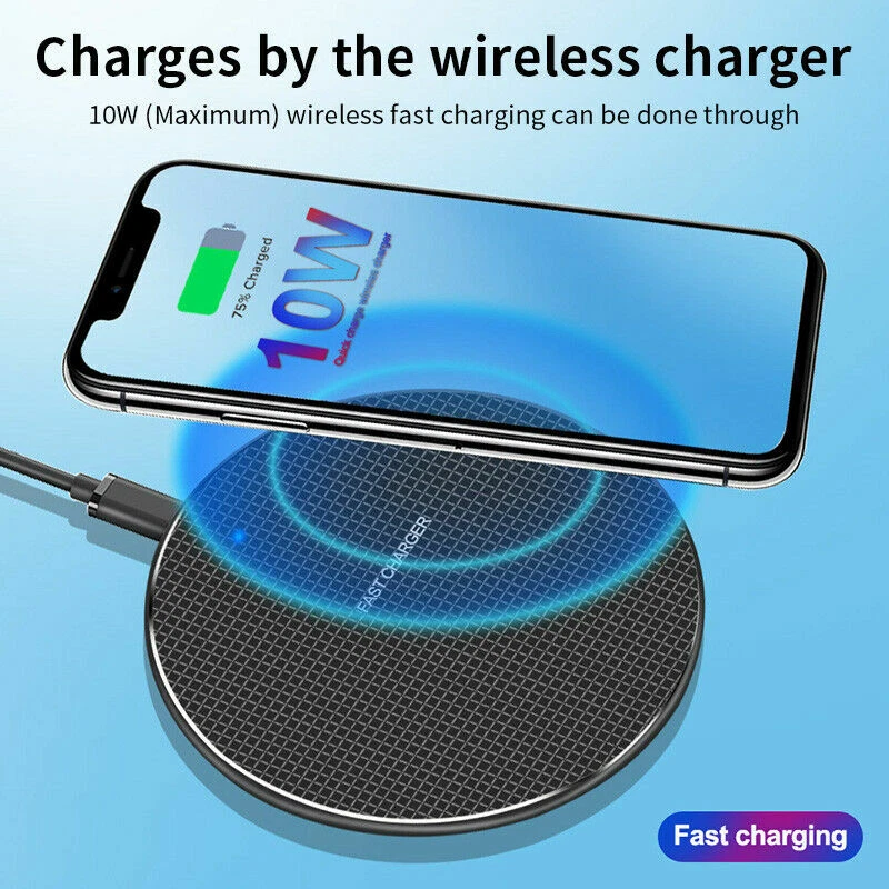 Wireless Charger Fast Charging Pad Dock Mat For iPhone Samsung Google LG - Image 3 of 4