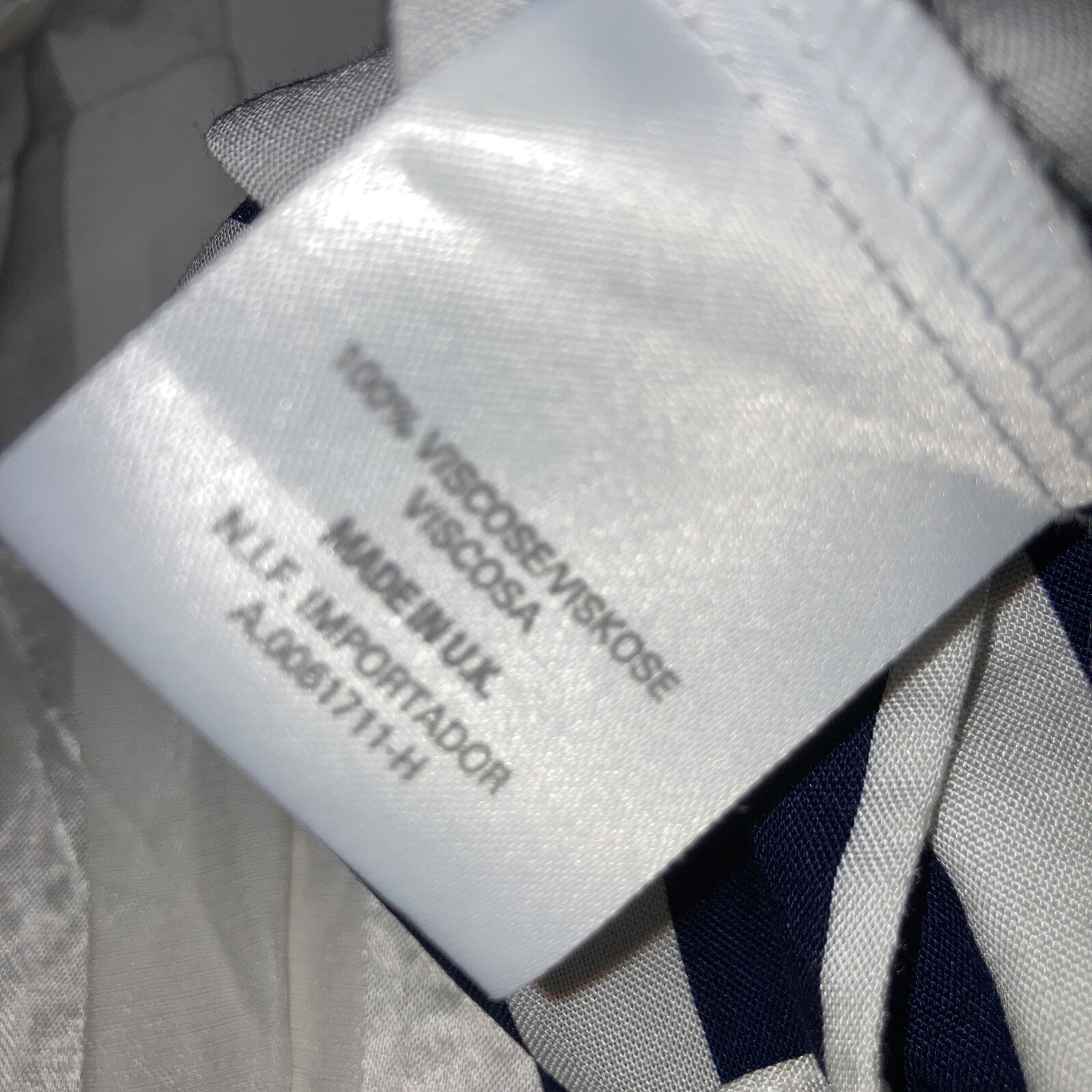 1980s Navy/Cream Striped Over-Shirt by Dorothy Perkins, Size 14 UK 8