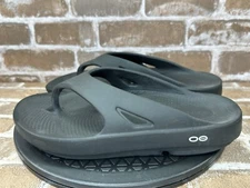 Oofos OOriginal Recovery Flip Flops Sandals Black Thong Womens Size 10