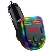 Rotatable Type C Wireless FM Transmitter Handsfree Car Kit Car MP3 Player