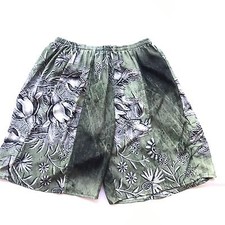 Pure Silk Summer Shorts, Green,One Size Fits All,