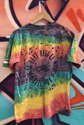 Chemise Vintage Tie Dye Raggae Jamaica – Marque Printees – Taille L – Occasion Très Bon état