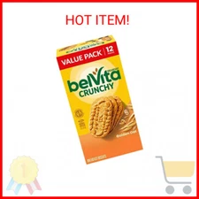 belVita Golden Oat Breakfast Biscuits, Value Pack, 12 Packs (4 Biscuits Per Pack