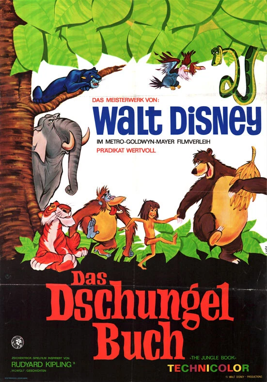 Das Dschungelbuch ORIGINAL A1 Kinoplakat Walt Disney / W. Reitherman / ZUSTAND - Bild 1 von 1