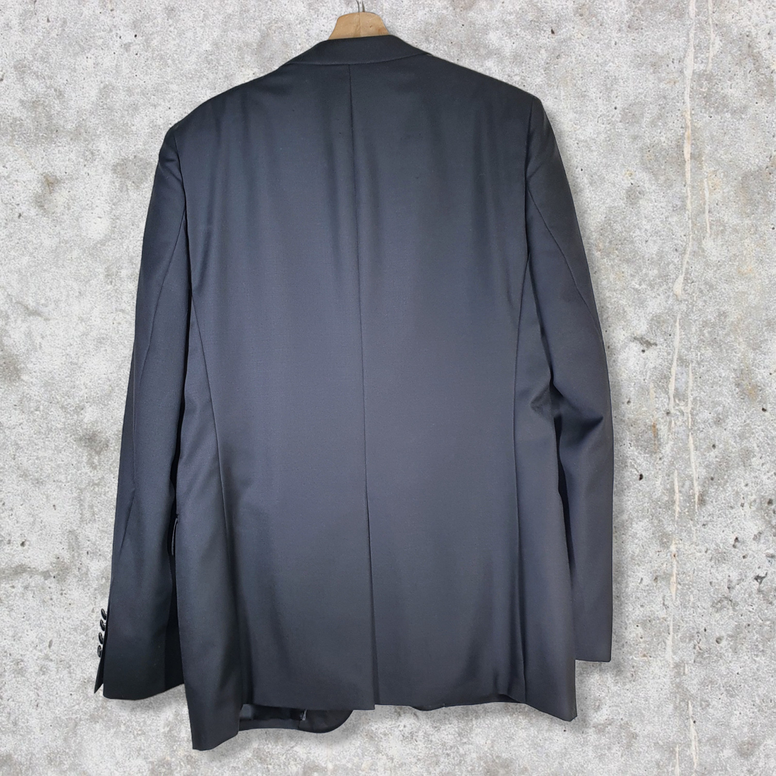 DKNY Men's Dress Structured Wool Jacket Black Contr… Gem