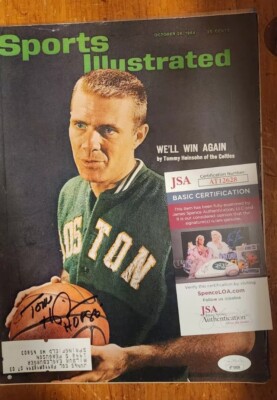 Signed Autographed Boston Celtics Tommy Heinsohn 1964 Sports Illustrated  HOF 86