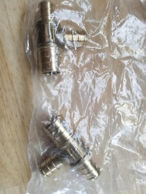 2 pk 3/4 x 1/2 x 1/2 Reducing Pex Tee Barb Crimp 