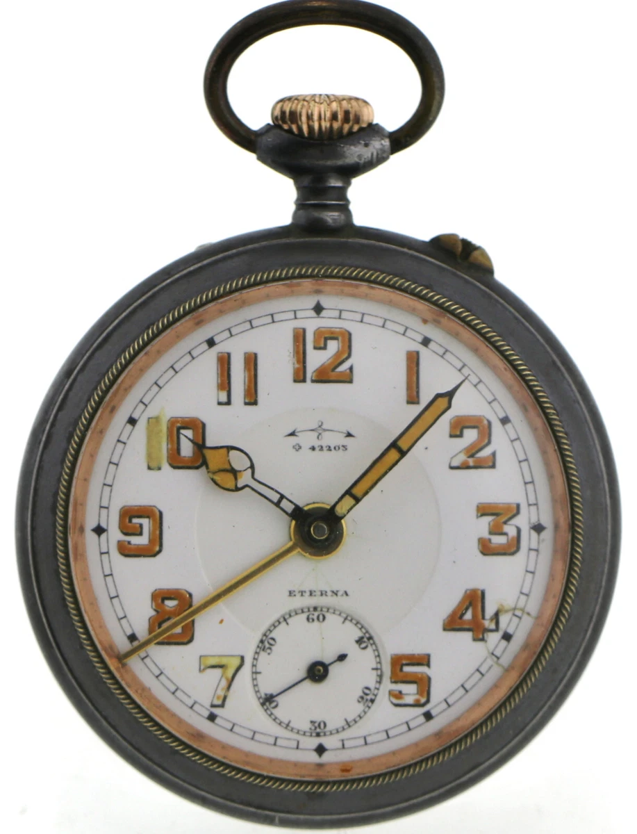 Eterna Reloj Despertador - Alarma - Función Recordatorio Patente 42203 Hierro Bruñido Ø51mm