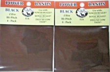 ELK INC POWER BUGLE BANDS REPLACEMENT BANDS BLACK ULTRA HIGH PITCH 8 bands 2 pk