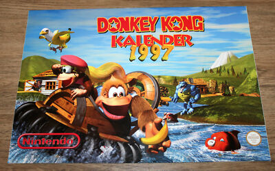 1997 SNES Nintendo Calendar Donkey Kong Country 2 3 Land with