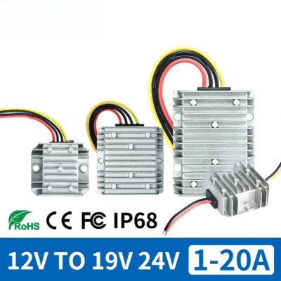 DC 12V Step Up auf 24V 19V 1A 5A 10A 20A Boost Spannungswandler Auto Netzteil