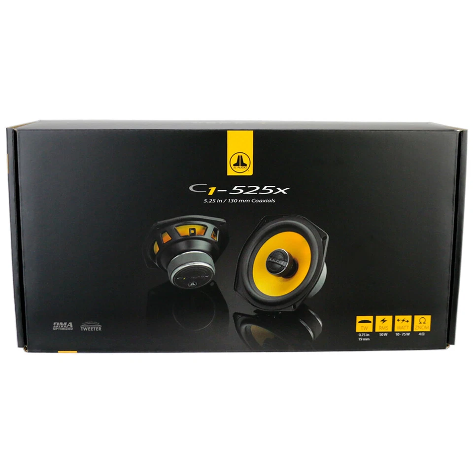 JL Audio C1-525x C1-Series 5-1/4 дюйма 2-полосные автомобильные аудио коаксиальные колонки 5,25 дюйма коаксиальный кабель - Изображение 4 из 4