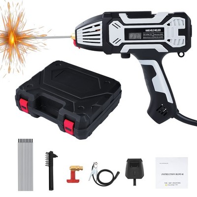 200A Handheld Arc Welder Machine 110V Portable IGBT Inverter Welding Gun Kit LCD