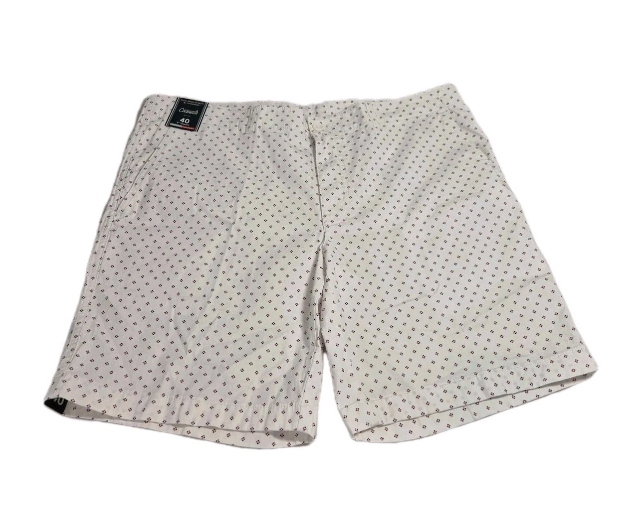 Roundtree & Yorke Men's Shorts Size 40 Casuals White Flat Front Chino NWT 27