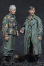 1/35 Resin Model Kit WWII German Officer Set 2 Figures Unassembled Unpainted