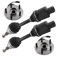 1 pair CV Axle Shaft + Wheel Bearing Hub For Ram 1500 2012-2018 66-3740 515151