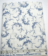 Always and Forever Alex Anderson 1.5yd Blue/White P&B Textiles Cotton Fabric