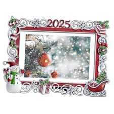 2025 Christmas Decorations Picture Frame 6x4 Snowflake Snowman Sleigh 2025