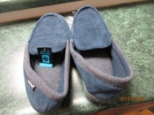 Isotoner Signature Mens Memory Foam High Back Slippers BLUE X XL 13-14