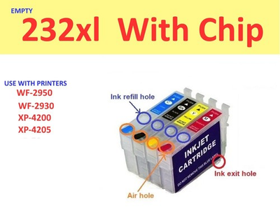 #ad #ad Empty Cartridge T232 232 XL w chip xp4200 xp4205 wf2950 wf2930 SINGLE USE CHIP $19.99